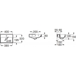 Roca ONA A32768D000 掛牆面盆：Fineceramic薄陶、輕盈堅硬、長方形設計